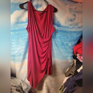 GracYoga NWT Elegant Red Draped Dress Size XL‎